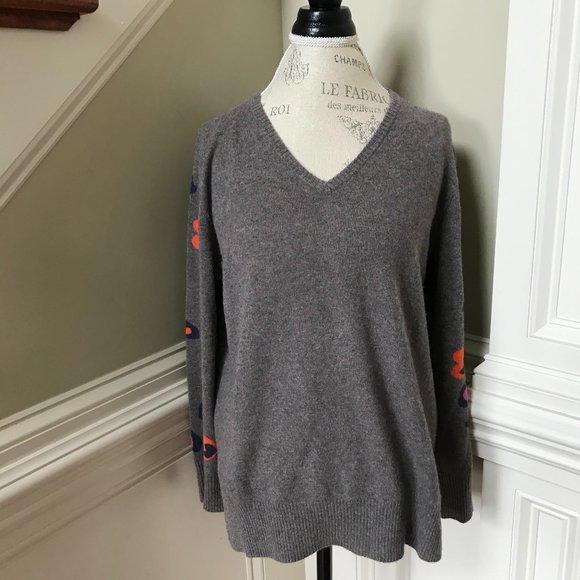 WYSE London 100% Cashmere Sweater 2 Medium V-Neck - Picture 5 of 12